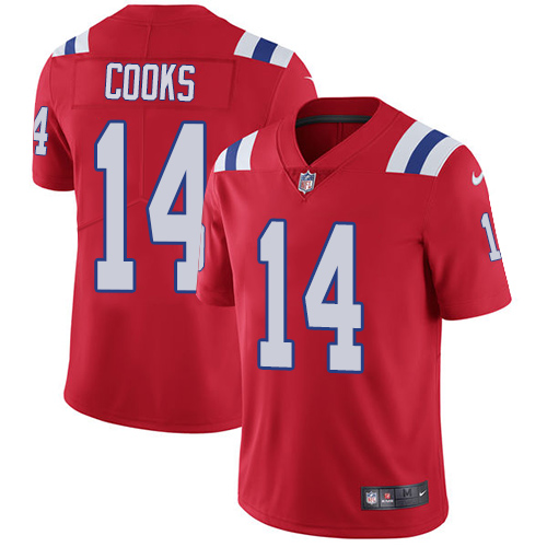 Nike Patriots #14 Brandin Cooks Red Alternate Youth Stitched NFL Vapor Untouchable Limited Jersey - Click Image to Close